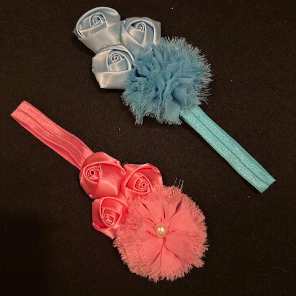 Bundle of (2) Deluxe Flowers on FOE Headband  HB8284 new